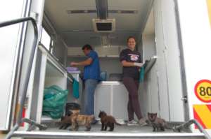 The interior of the HAH-Mobile clinic