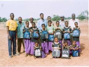 Young girls ready to begin the school year thanks