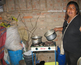 Dona Luisa and her new food stand.