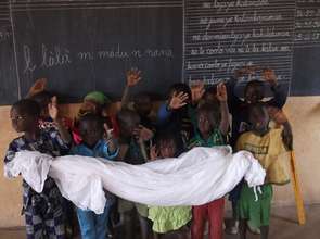 Students in Kaban learn about malaria