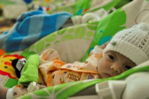 Babies at our "Casa Cuna"receive early stimulation