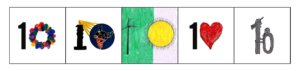 TFI's 10th year logos designed by students