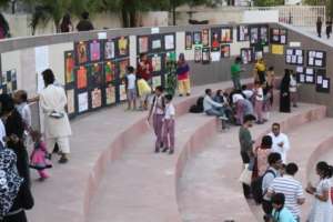 Gallery walk that showcased all the art work