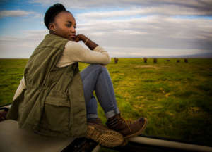 Lupita and elephant herd with WildAid