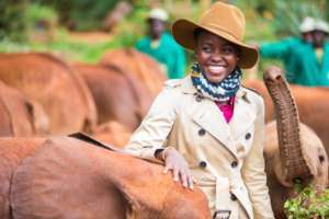 Lupita Nyongo visits DSWT with WildAid