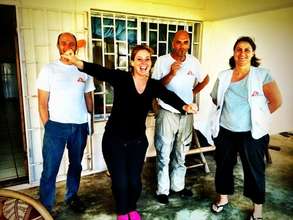 Katie Meyler, MTM, with MSF workers
