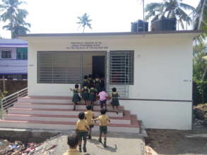 The new toilet block being used