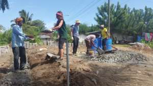 Our construction volunteers hard at work
