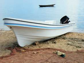 Boat used to transport health care team