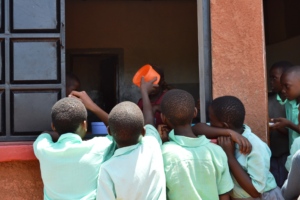 Children being served lunch