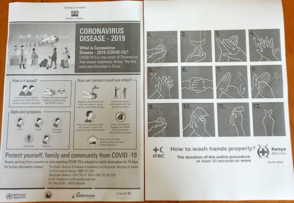 Information on COVID-19 and hand-washing.
