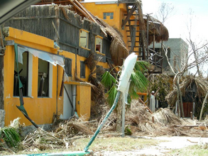 Even concrete buildings have been devastated