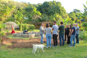 Jorge explaining permaculture