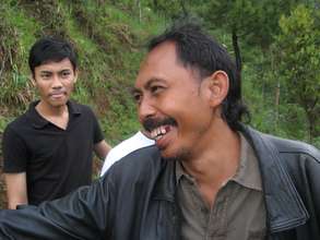 Agus with son Luki at the JFC