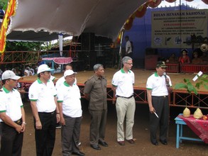 At the inauguration ceremony for the Jepara Forest Conservancy