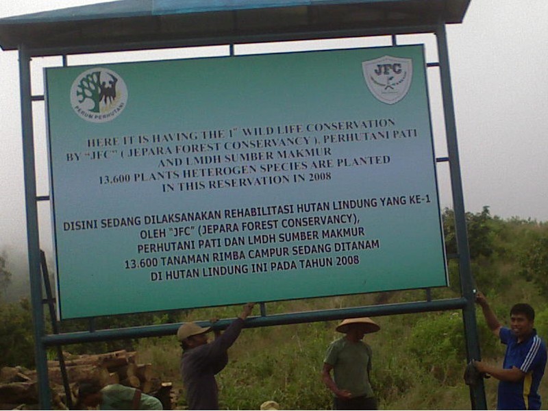 The sign designating the Conservancy land is posted