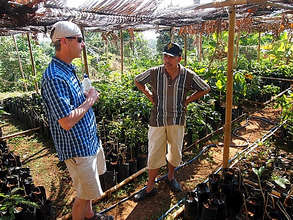 Tim and Saptono at the native species nursery