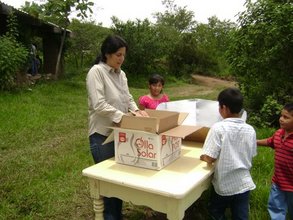 Children are especially excited about the solar cooker