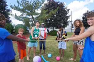 YES teen leaders facilitating Field Day activities