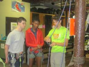 YES teen leaders attended a rock climbing training