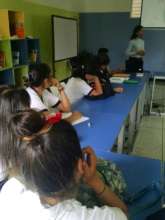 Young people attending class sessions