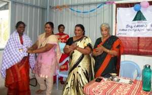 A teacher honoured in the Women's Day Celebration