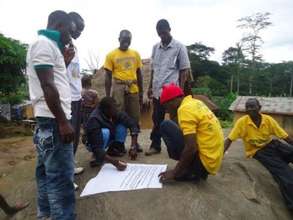 Residents from Lofa County in a break-out session