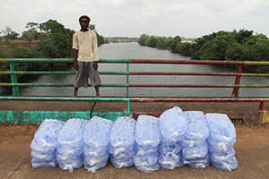 The border between Liberia and Sierra Leone