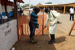 Screening and triage stations at the border.