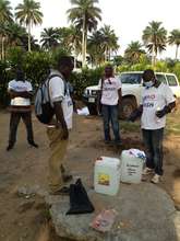 Preparing Disinfectant Solutions at a clinic.
