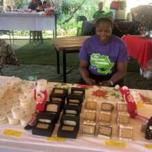 At another market, selling marula products