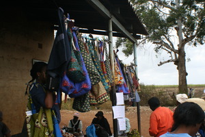A line of lady's shoulder bags