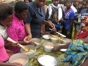 Mothers preparing the nutritious meal