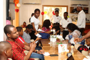 Sponsor Akindele joined the FLA Kids at Valentine