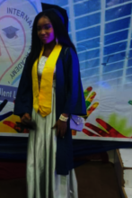 Chioma in her graduation gown