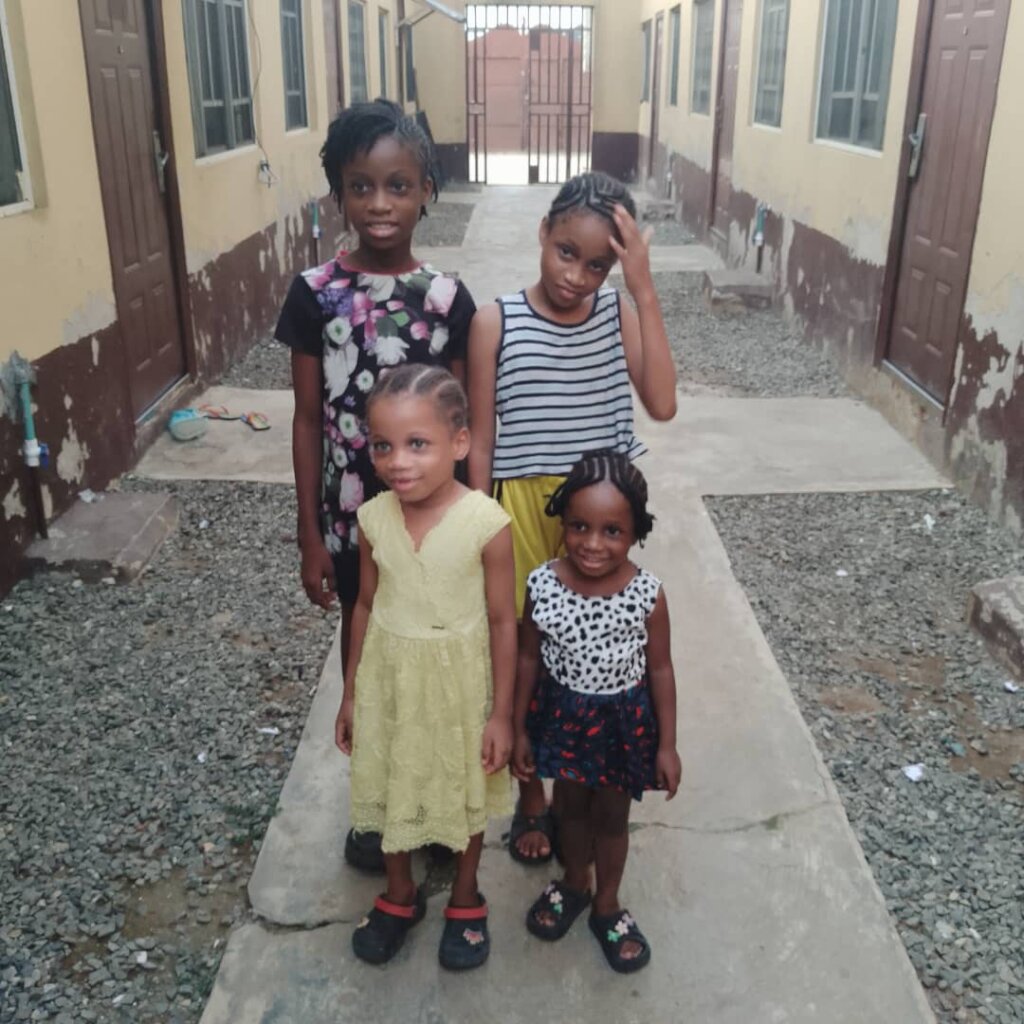 Chisom with her siblings