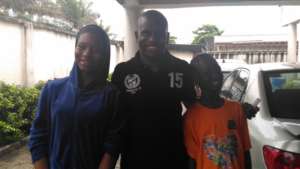 Damilola with his girls, Dami and Peace