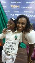 Ufuoma poses with Faith after the finale