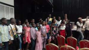 Group picture in the theatre hall