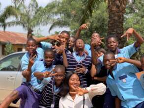 Dami with her students from Teaching Practice