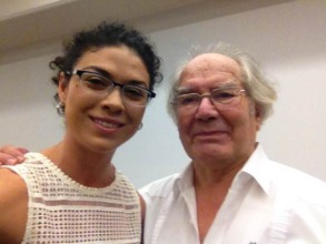 ED Andrea Herrera and Nobel Laureate Adolfo Perez