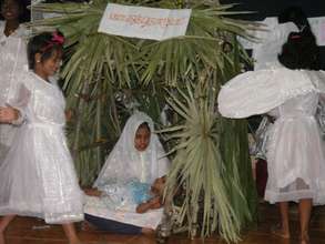Jesus birth  with angel