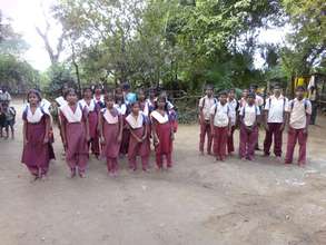 out side school going children