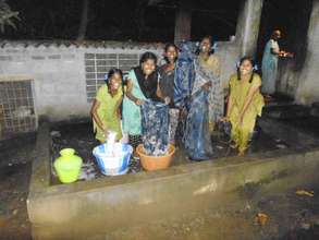 children washing cloths