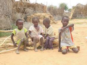 Children wait for their next meal