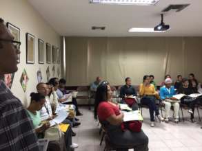 At classes with volunteers
