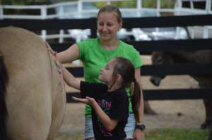 Painting on Tatanka on Help A Horse Day