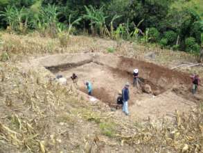 Digging pools for fish farms