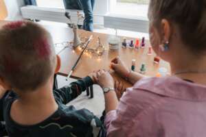 Beauty session at summer camp