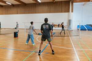 Badminton at summer camp